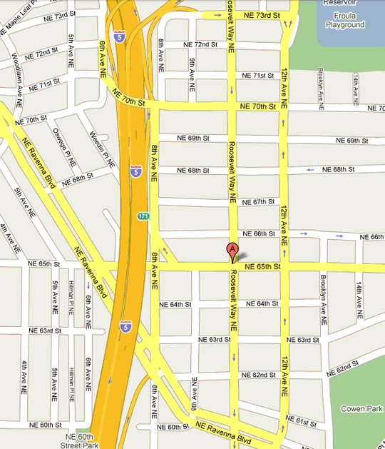 Map to the Seattle Ananda Center