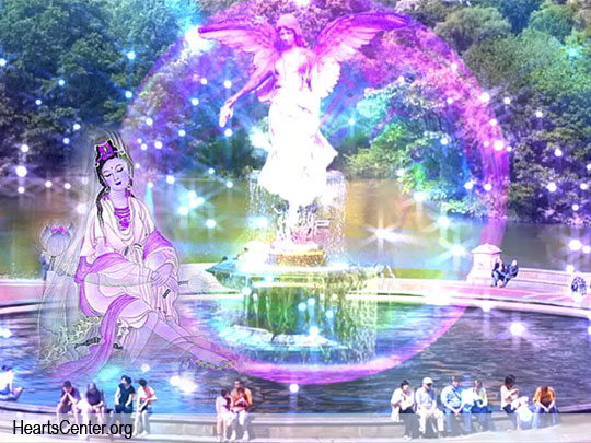 Kuan Yin Infuses the Temple Fountains with an Essence of Mercy to Assist Us