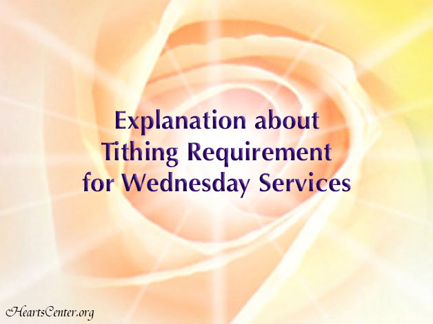 Explanation about Tithing Requirement for Wednesday Services (VIDEO)