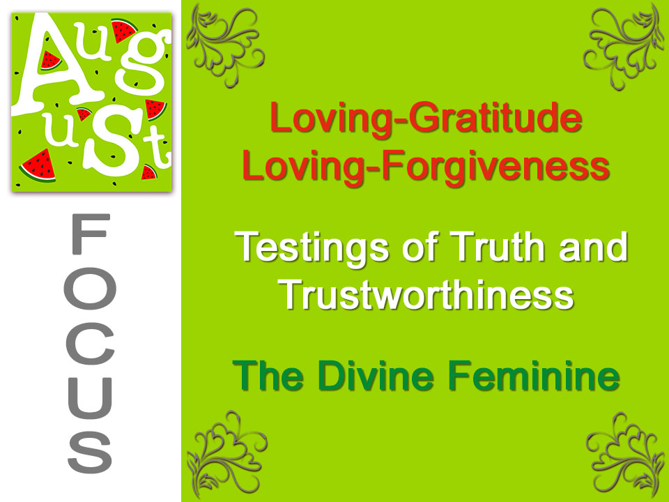 August - Solar Awareness & Divine Mother Mary