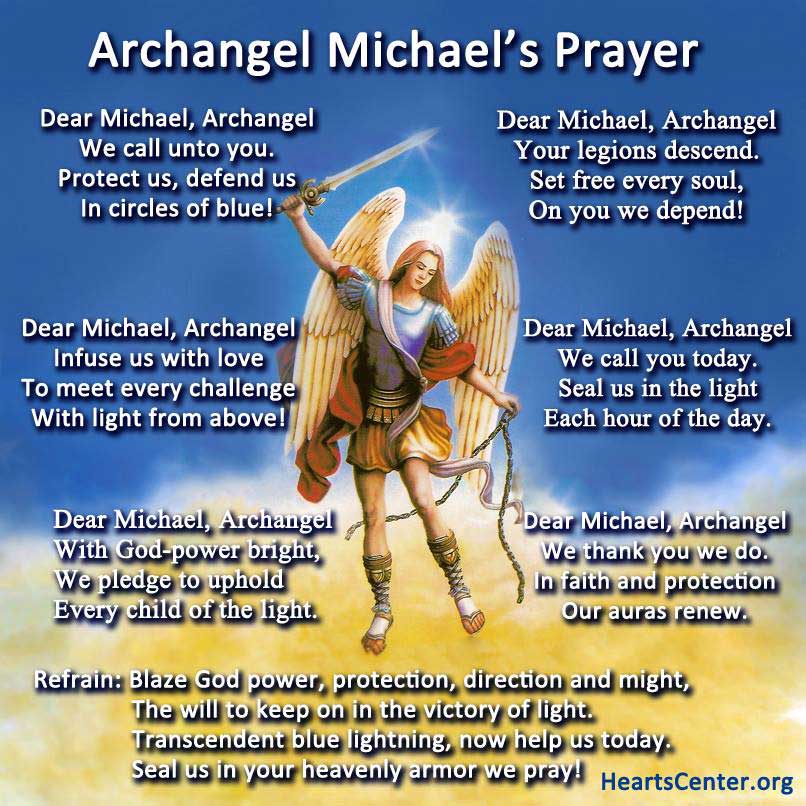 Free Archangel Michael Prayer Poster